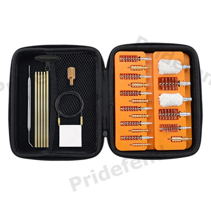 

.22 .243 .280 .30 .357 .40 .45 Cal 12 20GA Rifle Pistol Shotgun Cleaning Kit with Bronze Clean Brush Gun Cleaning Kit Universal