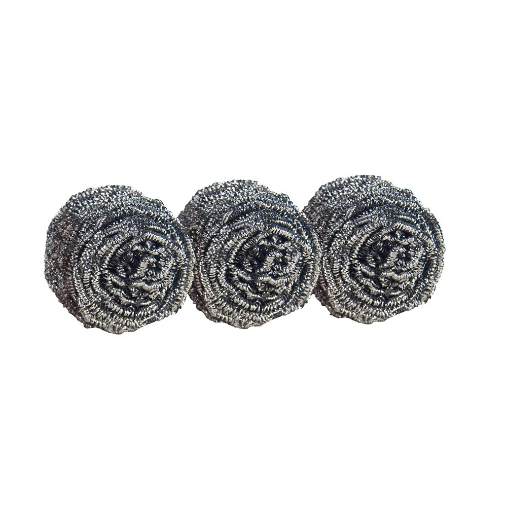 

Kitchen Cleaning Ball Stainless Steel Wire Scourer Kitchen Scourer Steel Wool, Metalic bright