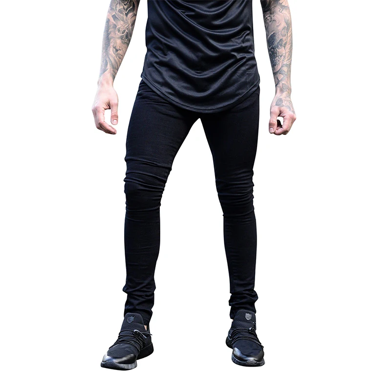 

Custom Logo Fashionable customize denim jeans men Winter Men Baggy Pants Chain Stack Baggies Denim Tops Men'S Jeans