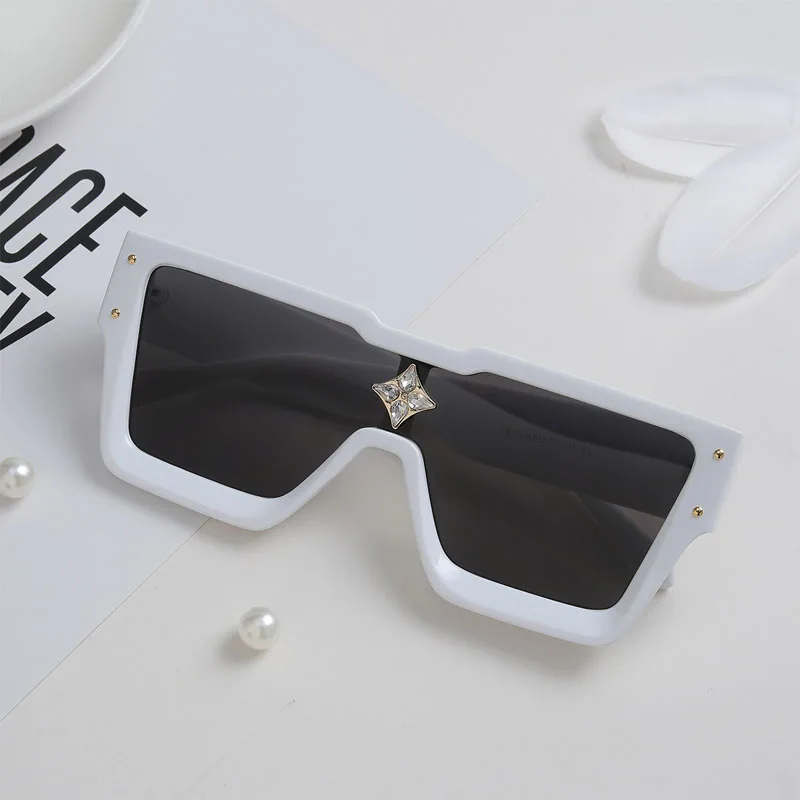 

SUNBORRY Best Quality Oversized Designer Custom Ladies Square Rhinestone Fashion Leopard Sunglasses 2021 Women