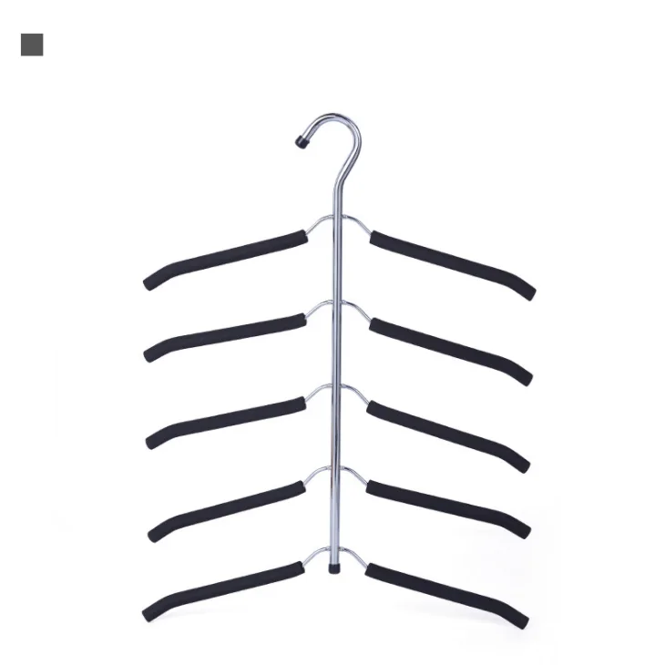 

Multi layers rubber foam hanger EVA space saving magic metal clothes hangers, Black or others