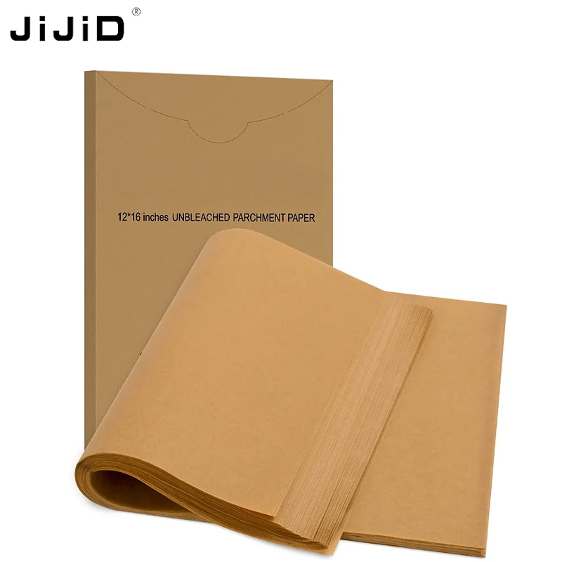 

JiJiD 30*40cm Inches Precut Unbleached Non-stick Grilling Parchment Paper Baking Sheets
