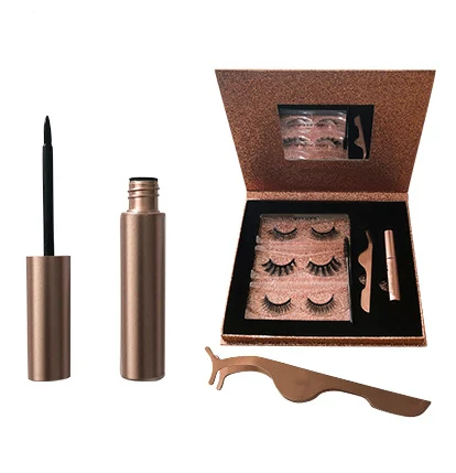 

Factory Price 3D Silk Lashes Private Label Eyeliner False Eye Lash Mirror Packing Box Magnetic Eyelashes