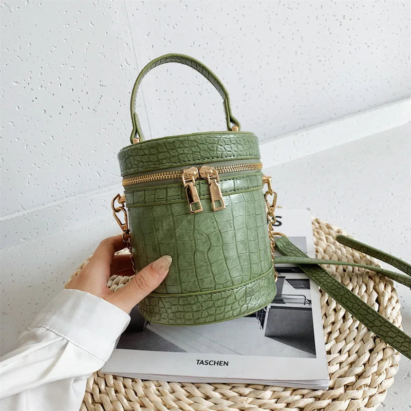 

Women Hand Evening bag 2021 Purse Luxury Bucket Snakeskin Handbag Ladies New Fashion Design Handbag Wholesale Leather Casual Bag