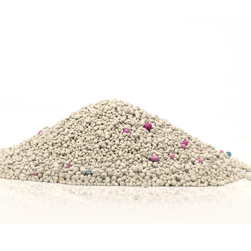

wholesale 1mm-3.5mm 10L Natural Non-toxic dust free Highly Absorbent bentonite clay colour cat litter sand with fruit scent