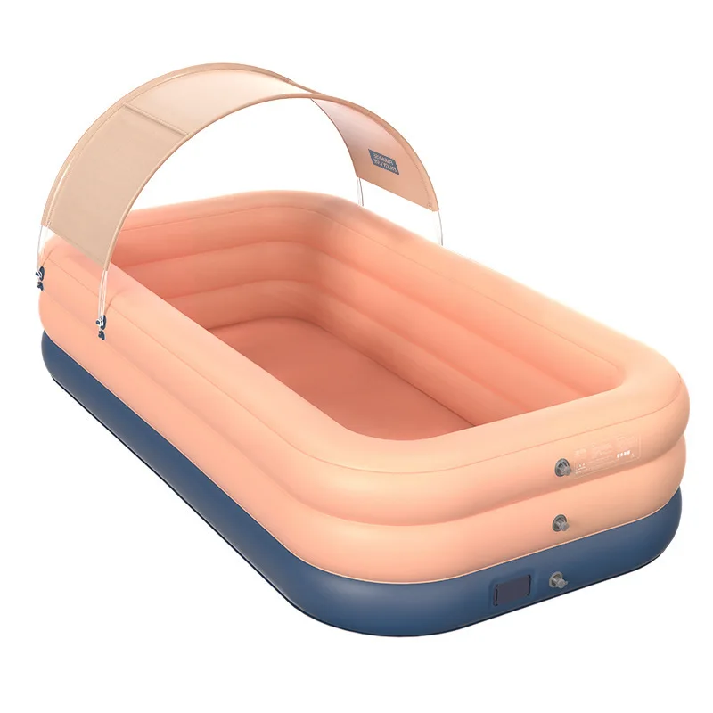 

wholesale outdoor PVC wireless automatic inflatable piscina children swimming pool, Blue/pink
