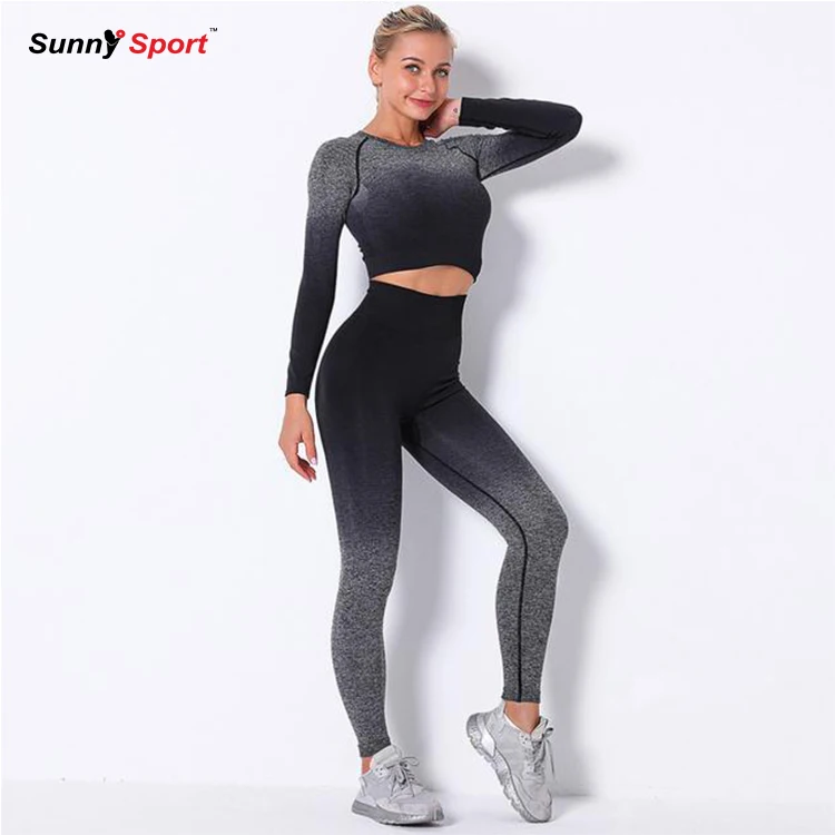 

China Sports Clothing Manufacturer Two Piece Sport Set Women Clothing Training Sport Clothes For Girls, Customized colors