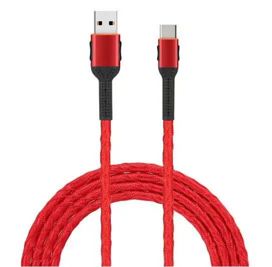 

Nylon braid usb to type c cable for Samsung, Black,red,blue