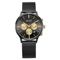 

Megir 2011 Luxury Brand Minimalist Women Fashion Wrist Watch Chronograph Elegant Stainless Steel Bracelet Lady Watch