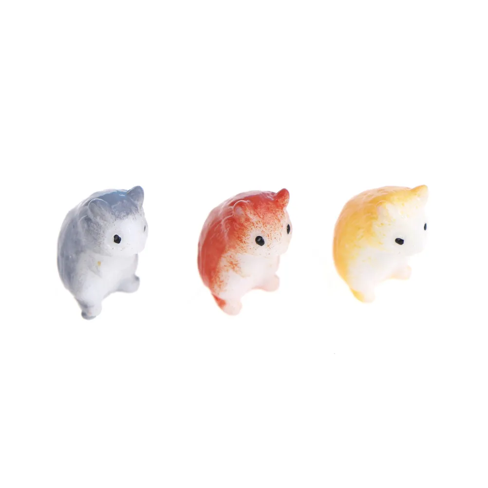 

1/2Pcs Mini Hamster Figurine Miniature Decoration For Fairy Garden Animal Statue Simulation Resin Craft Home Car Decoration