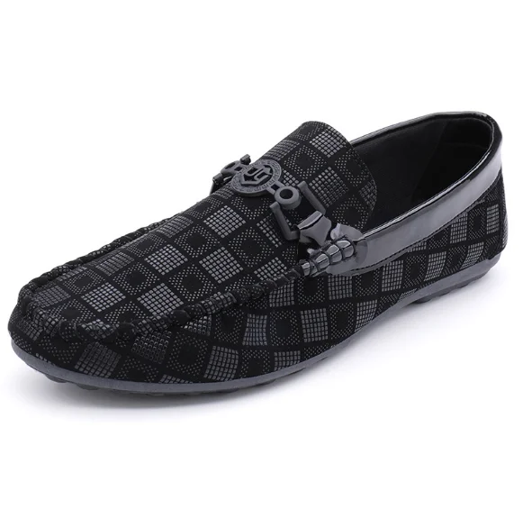 

Canvas man slip on casual shoes, Black/beige