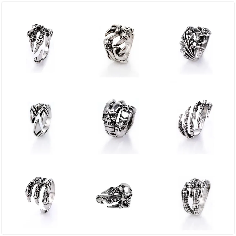 

Fashion Personality Stainless Steel Eagle Claw Ring Men'S  Rings Simple Claw Ring, 16 color