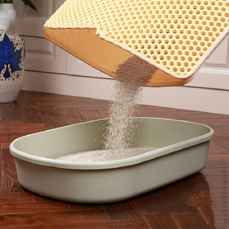 

Wholesale double layer cat litter mat source factory EVA cat and dog pet mat, 11colors