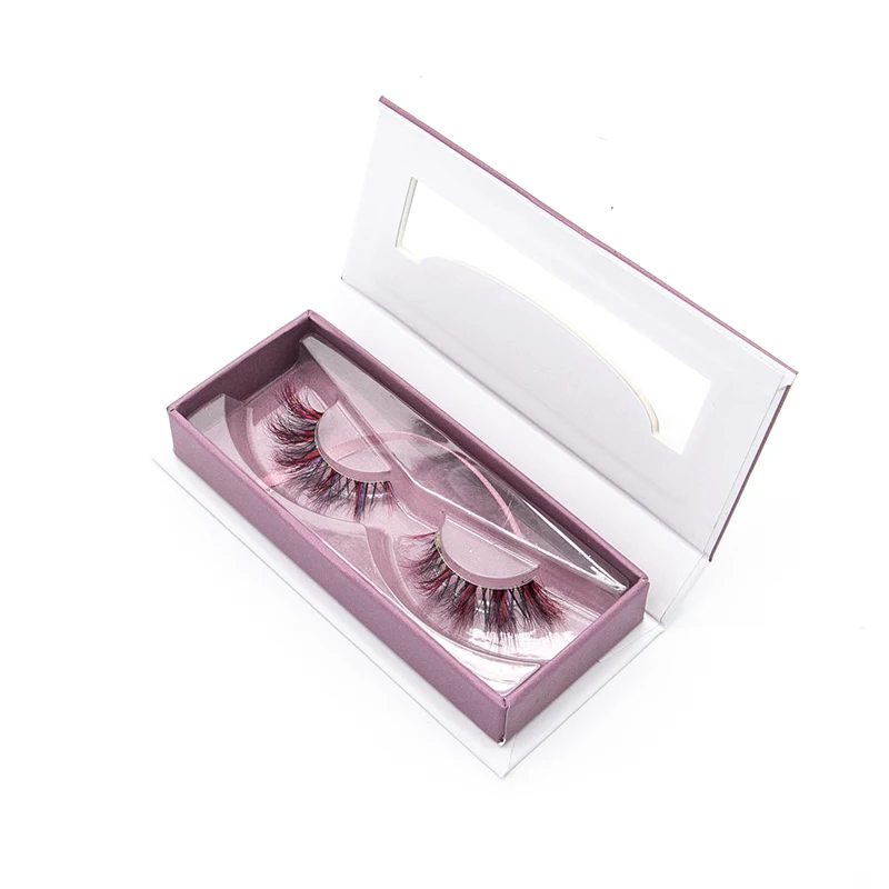 

Vegan free magnetic eyelash box real mink fur 3D mink lashes private label false eyelash, Natural black