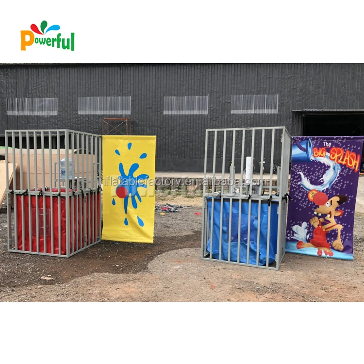 Commercial inflatable game machine game inflatable dunk tank for rental