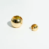 

Single Piece Solid Gold Earrings Without Piercing Metal Ball Chunky Cartilage Earrings for Women Minimalist Ear Cuff Wholesale