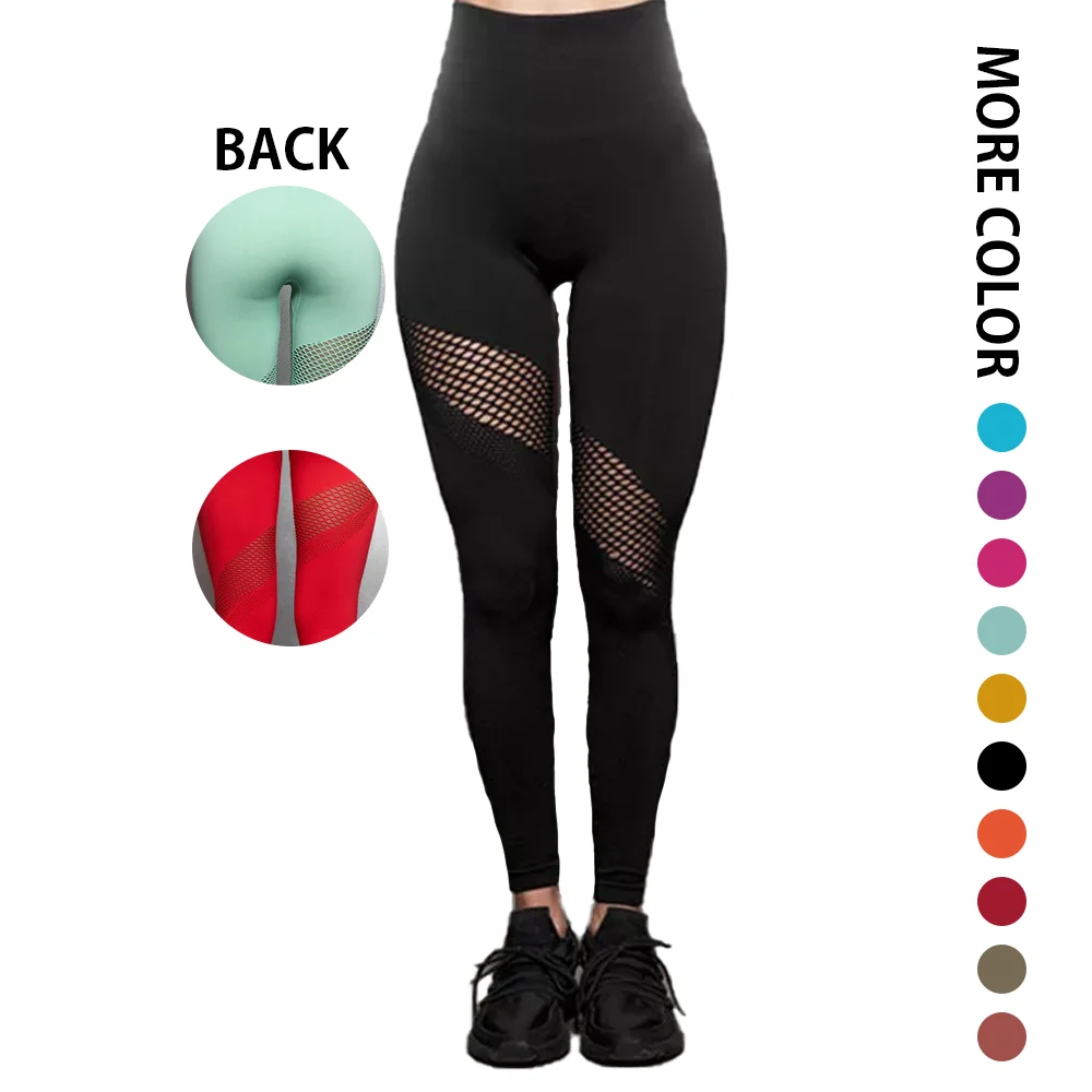 

Fashion hole Sports yoga leggings women mesh legging women pants leggings
