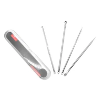 

wholesale cheap 4pcs blackhead remover needle kit set comedone extractor acne removal tool