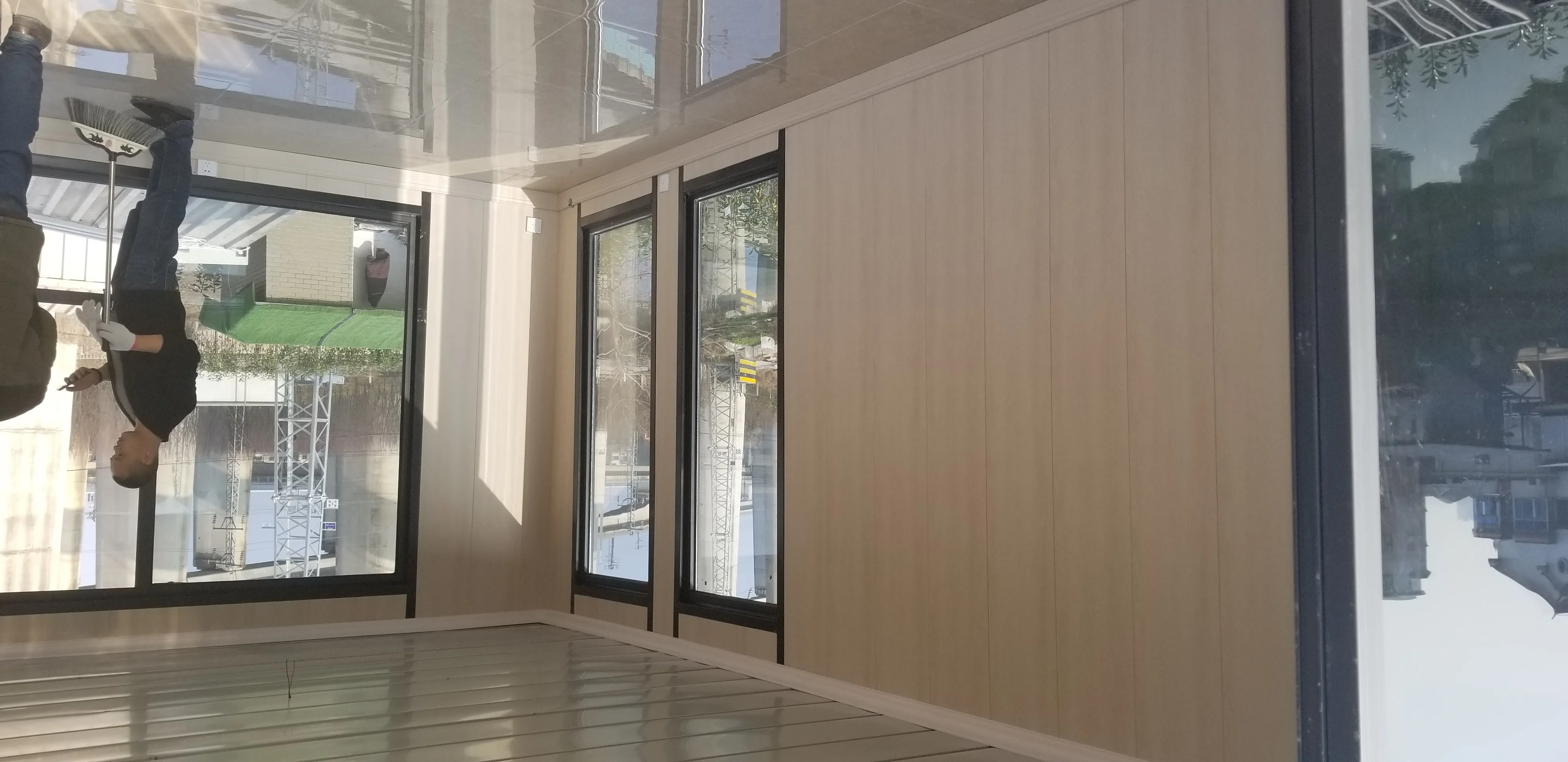 
ZY Wooden cabin with light steel and anti corrosive paint hull wooden cabin design wooden cottage 