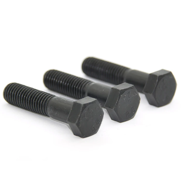 
High strength hexagonal bolts DIN933/931 Grade 8.8 black oxide 
