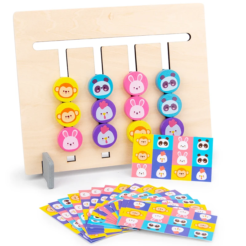 

Wooden Children Slide Puzzle Brain Educational Toy Kid Playing Puzzle Toy