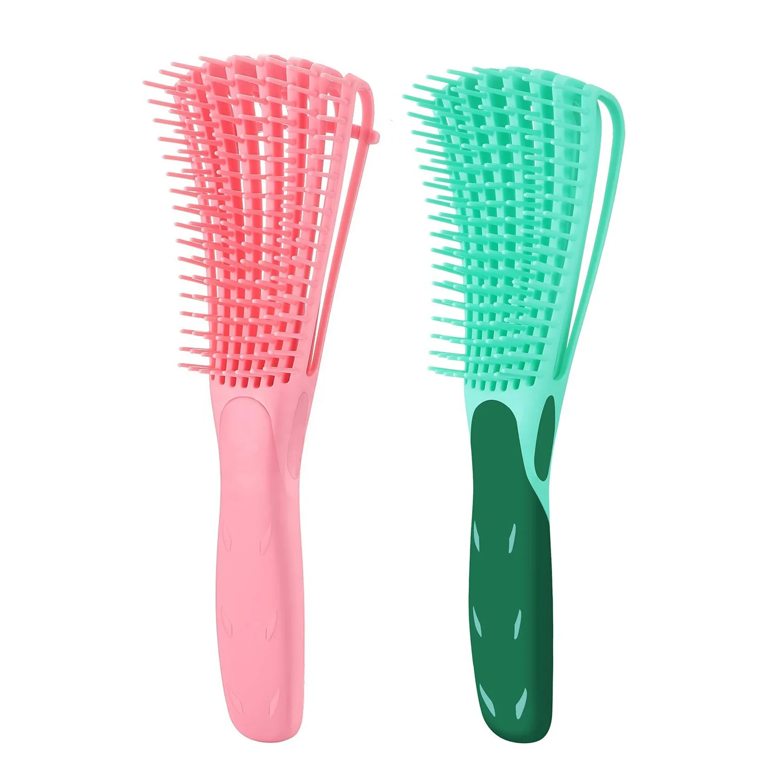 

Customized logo good quality rubber handle soft flexible teeth detangling hair brush vent hair brush manufacturer