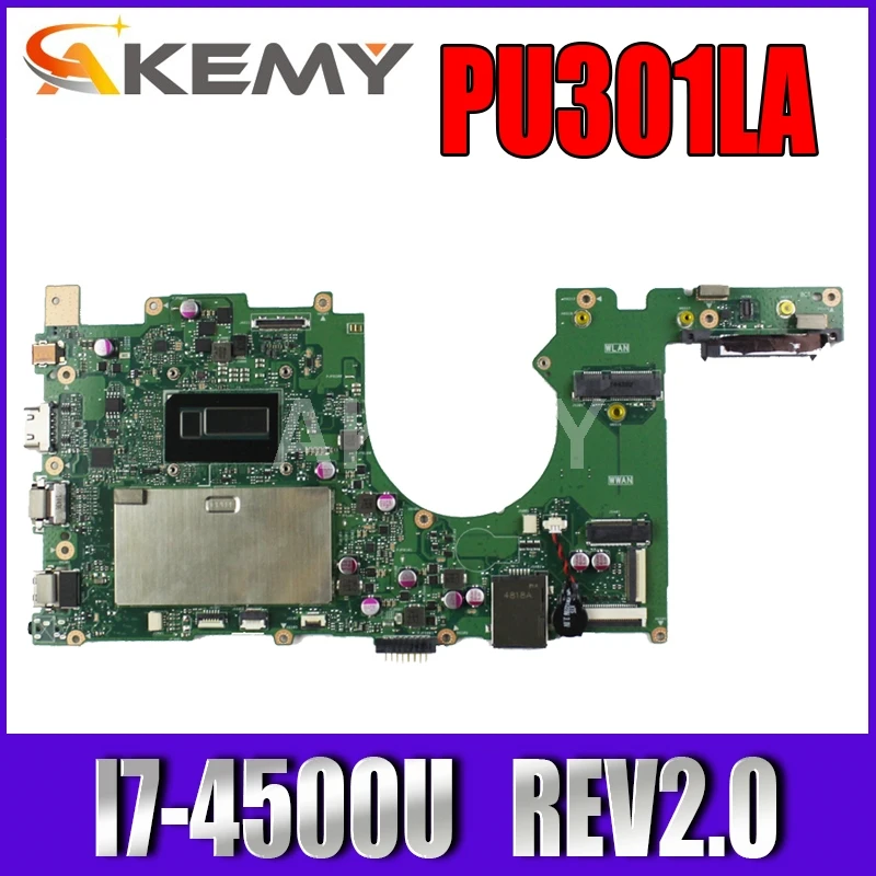 

PU301L mainboard For ASUS PU301LA PU301L I7-4500U laptop motherboard REV2.0 Test work 100% original motherboard
