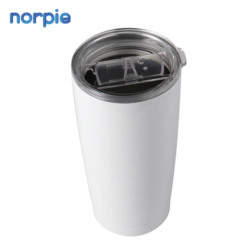 

New Design Hot Sale 20oz Blank Stainless Steel 304 Tumblers with Sliding Lid, White
