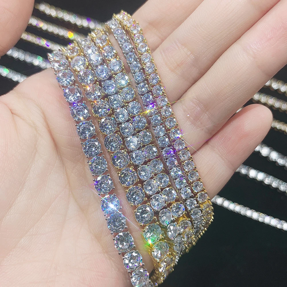 

zircon diamond tennis 925 sterling silver bracelet