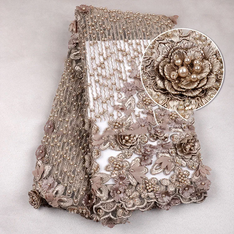 

2020 beaded fabrics lace fabric beaded hand made beaded lace fabric luxury, Accept customized color