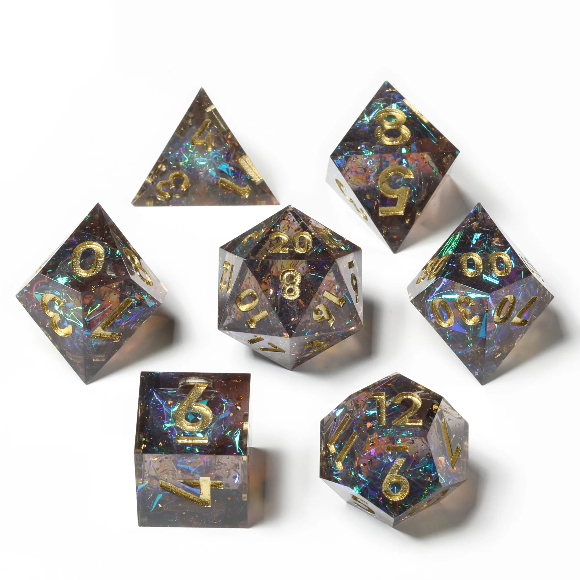 

Role Playing Dice DND dice set with high quality and unique design Handmade Galaxy DND Dice, Purple