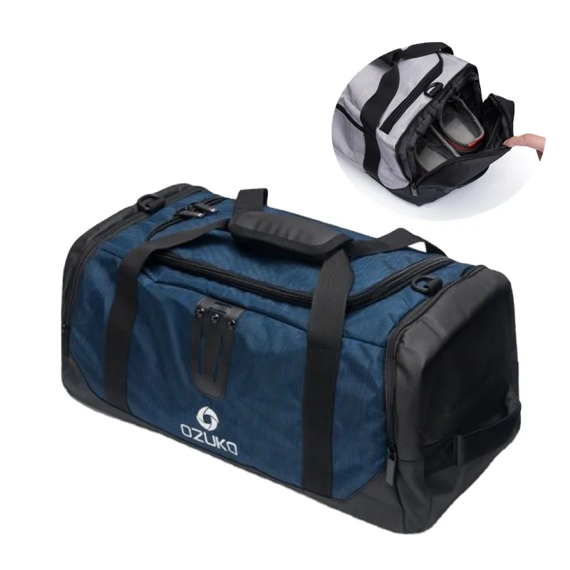 

Ozuko 9005 Designer Fashion Stylist Wholesale Sport Bag Men Waterproof Travel Duffel Travel Bag Gym Bag With Shoe Compartment