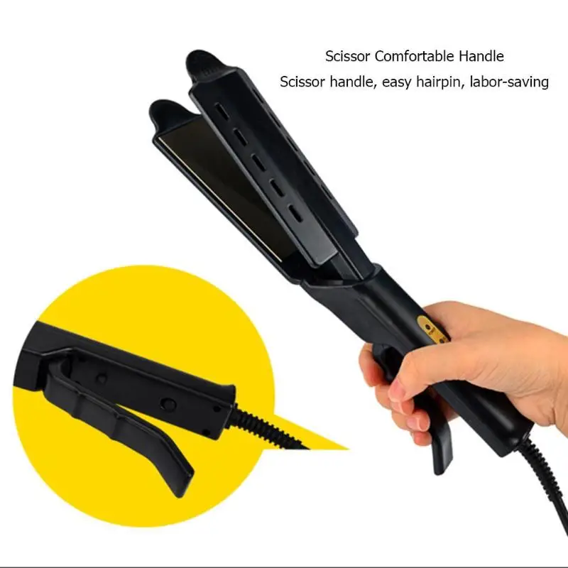 
Salon Wet Dry Fast Styler Titanium Ceramic Tourmaline Ionic Flat Iron Steam Hair Straightener 