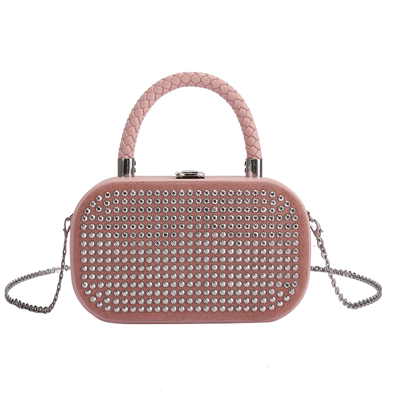 

Wholesale Diamond Square Pink Purse Messenger Bag Crossbody Small Handbags For Women Luxury, White, khaki,black,grass green, pink, dark green, grey