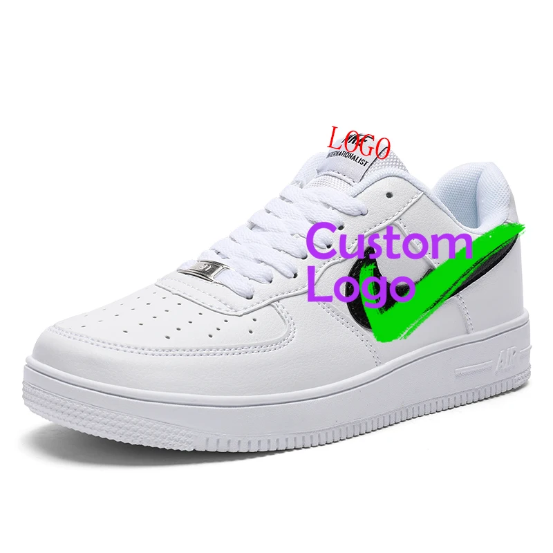 

custom Solid White Male Sneakers Force 1 Men/Woman Big Size Shoes Clasic Urban Sneakers 2021 Lace-Up Comfort Breathable