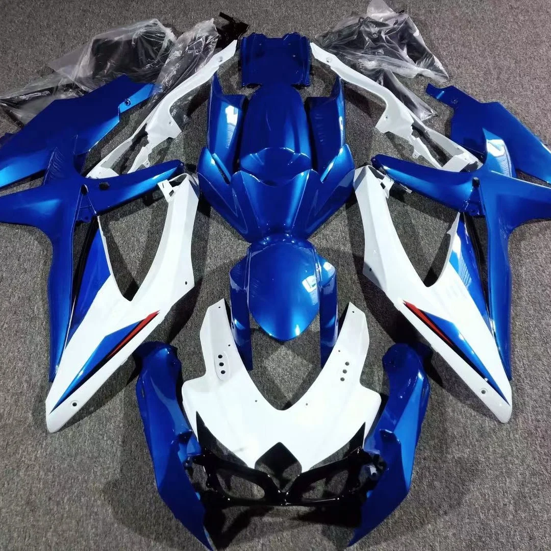 

WHSC Motorcycle Fairing Kit For SUZUKI GSXR600-750 2008-2010 K8 with painted blue and white color, Pictures shown