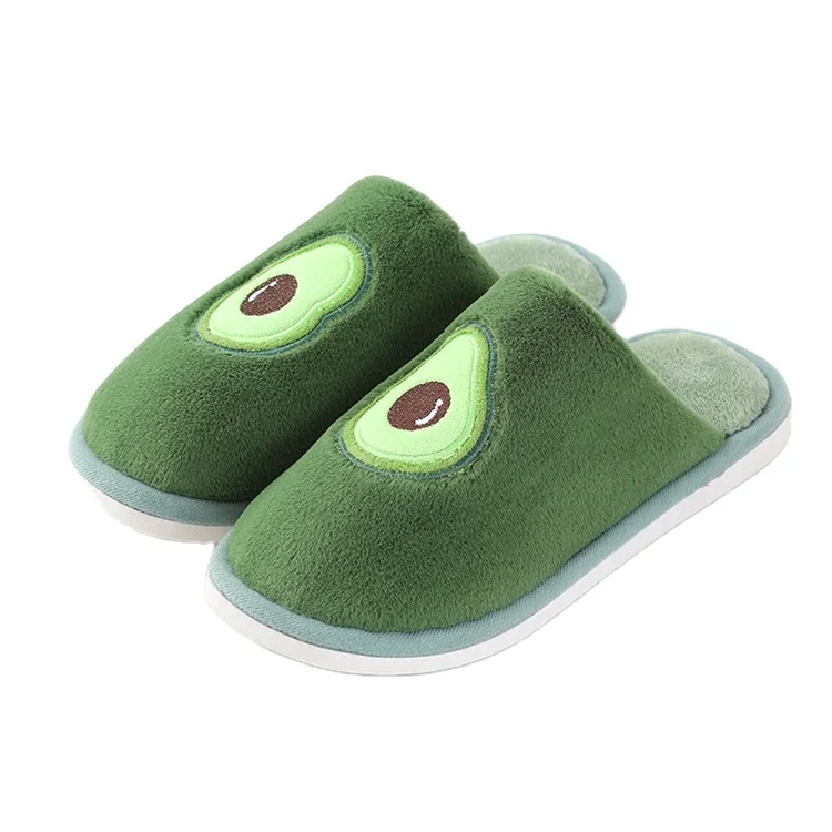 

Winter Spring Slippers Lovely Fruit Strawberry Plush Women Lady House Slippers, As picture