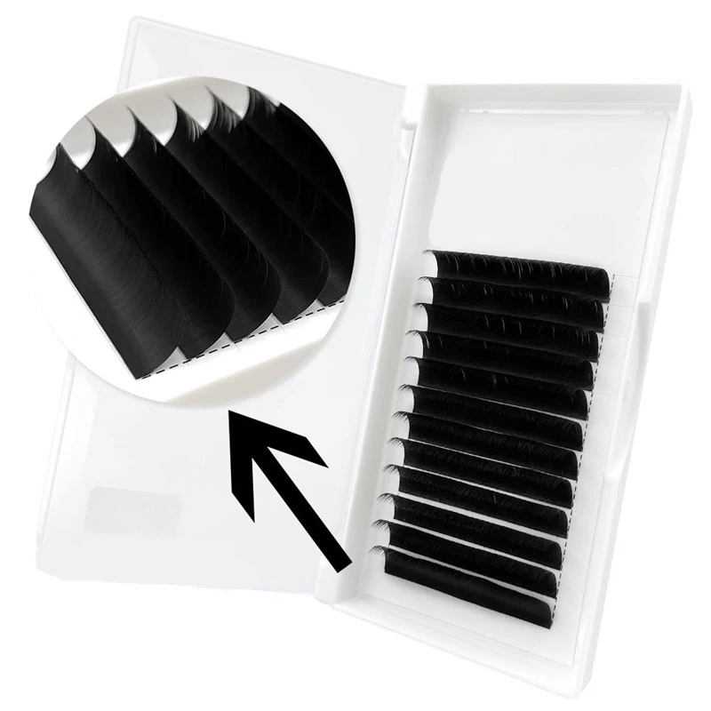 

cashmere volume flat lash extension supplies trays colored eyelash extension practice kit set fans, Black