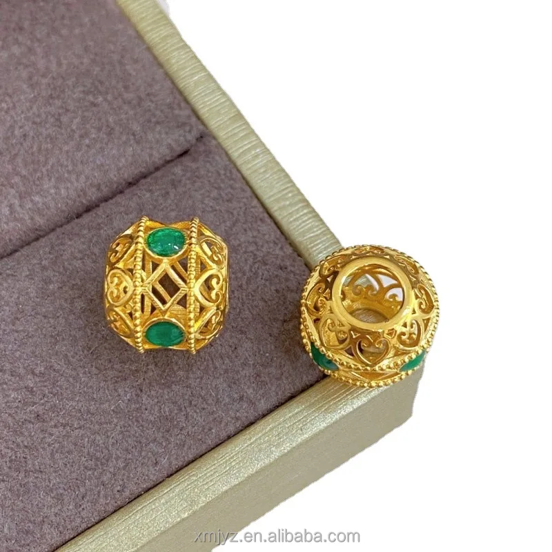 

Certified In Stock Wholesale 5G Gold Cultivated Emerald Pendant Pure Gold 999 New Pendant 24K Pure Gold Geometric Pendant