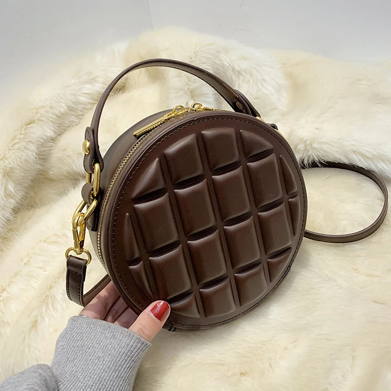 

Quilted Shoulder bags Luxury Handbag Round Women Bags, Blue, black,white or custom made