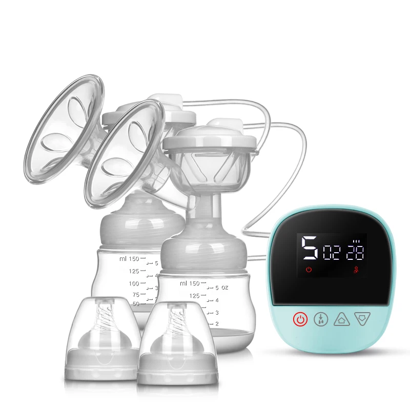 

Double Electric Breast Pump Digital LED Display Touch Button Milk Extractor Accessories With USB BPA free, Blue , white , pink