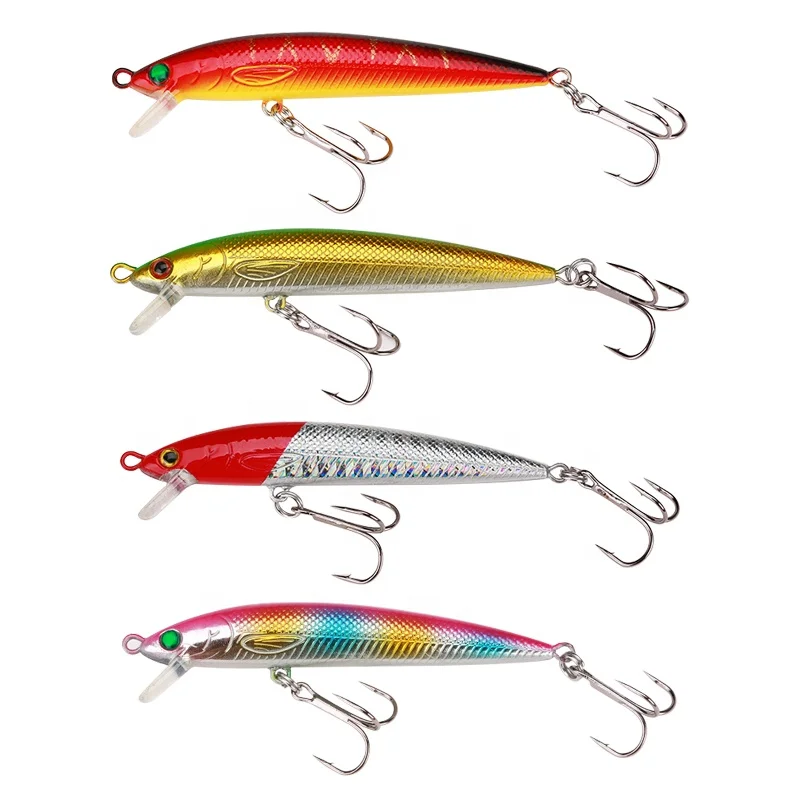 

High quality 3 d eyes hard plastic hardbaits fishing lure, 4 colors