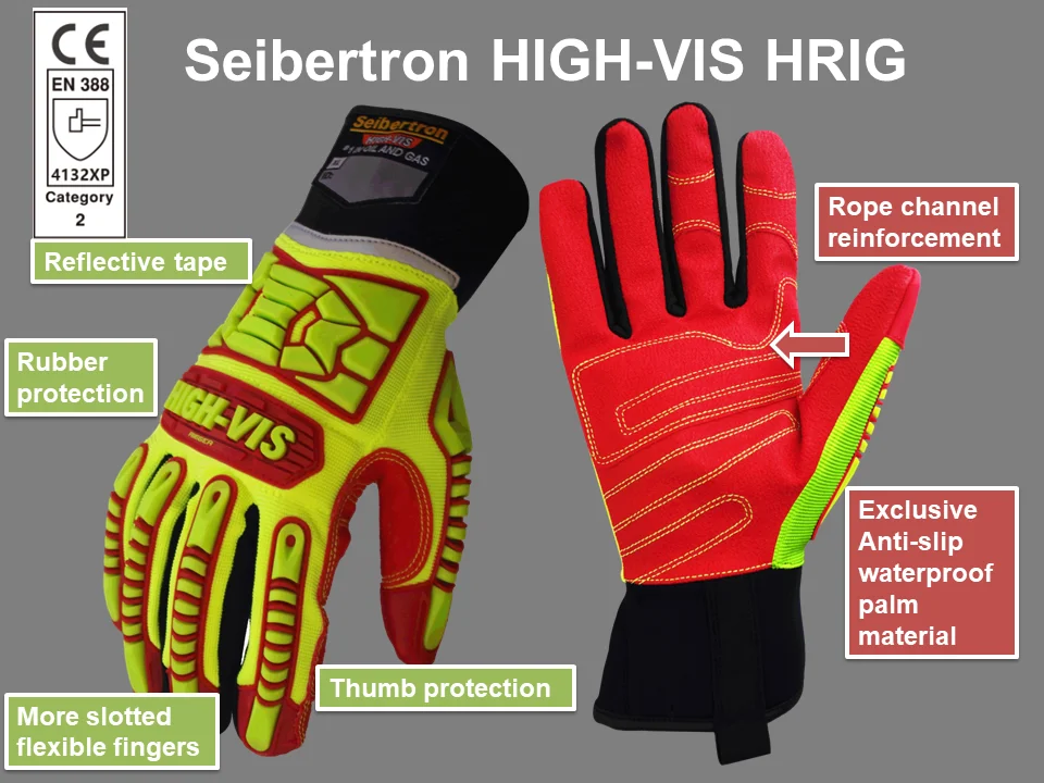 Seibertron HRIG Rigger Gloves Sicherheitshandschuhe mit Anti-Impact-Handschutz 