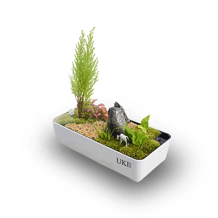 

Ukiok Two Water Pump Bamboo Indoor Smart Garden Hydroponic Desktop Flower Pots