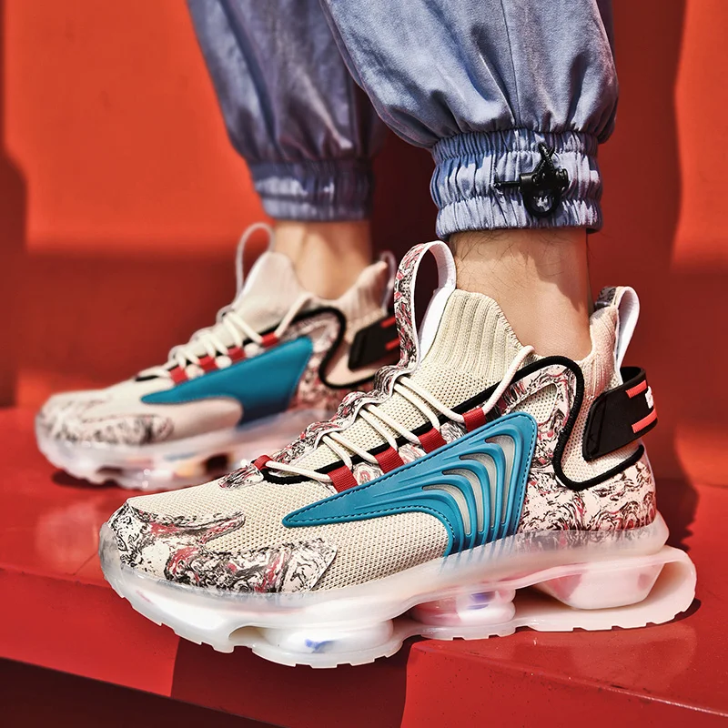 

trending products 2021 new arrivals lhigh quality mesh sport shoes 2021 men's fashion running sneakers Walking Style Shoes