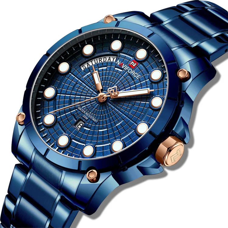 NAVIFORCE Relojes 2019 Watch Men Fashion Sport Quartz Clock Mens Watches Top Brand Luxury Business Waterproof Relogio Masculino