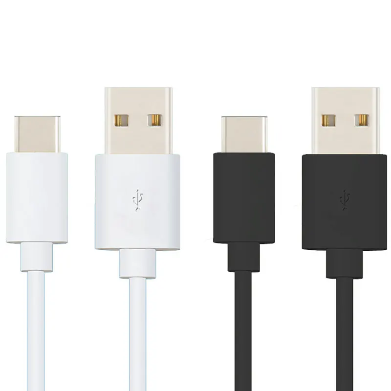 

USB Type C Cable Quick Charge USB-C Fast Charging Mobile Phone Data Cable fast charging type c charger cable, White,black