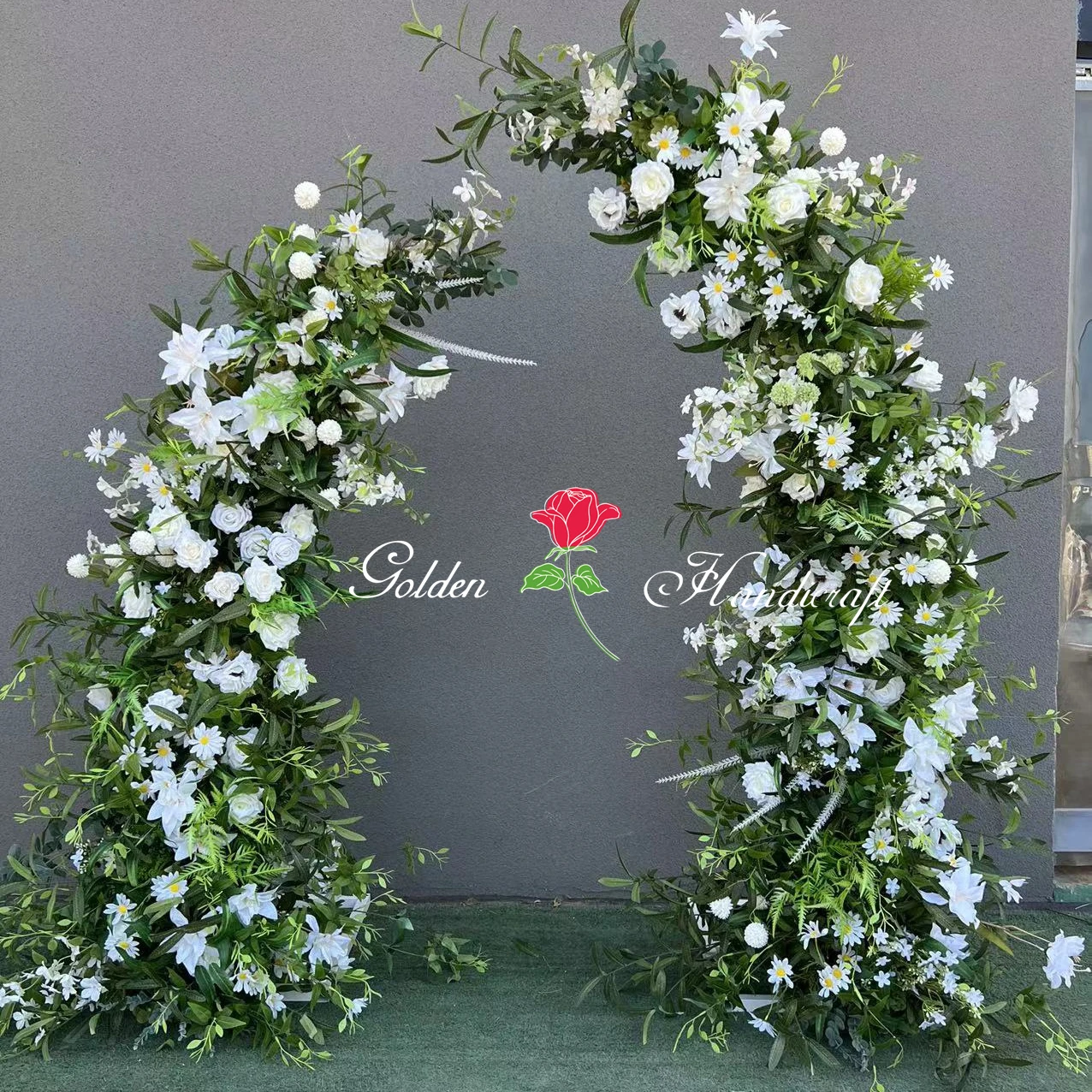

QSLH-F296 Wedding Flower Arrangements Handmade Floral wedding arch floral arrangements artificial flowers for wedding decoration