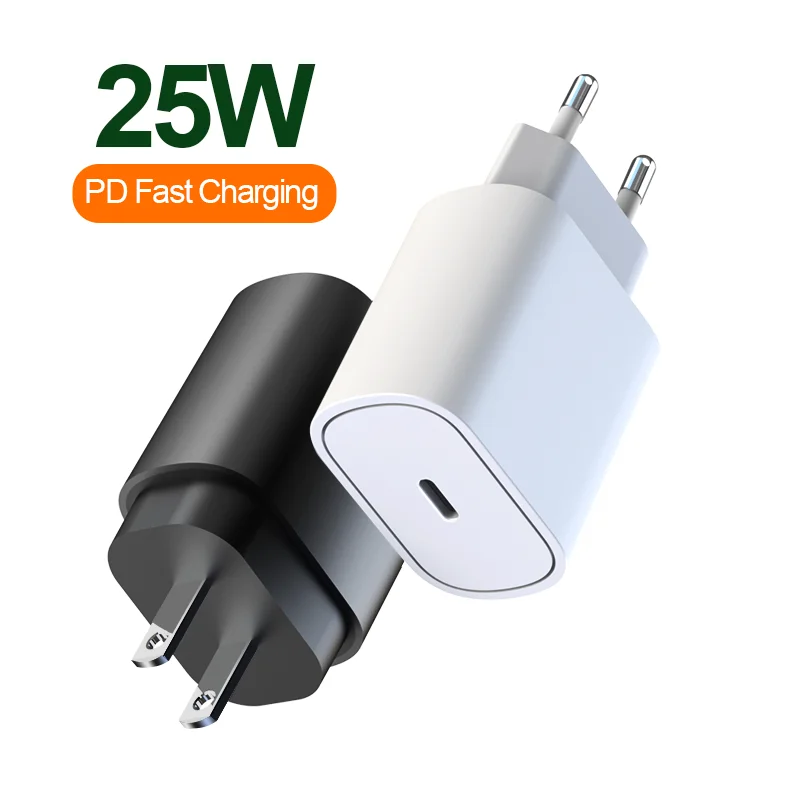 

JS-CDQ016 phone charger EU KR US Plug usb type c fast charging adapter 25W PD travel charger 25w PD fast wall charger