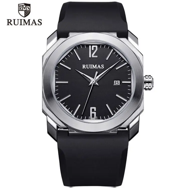 

RUIMAS RN525G Chronograph Mens Sport Watches With Silicone Band Quartz Watch Men Clock Wristwatch Relogio Masculino Reloj Hombre